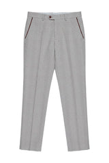 Mark - Pantaloni a quadri beige da uomo