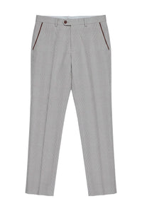 Mark - Pantaloni a quadri beige da uomo