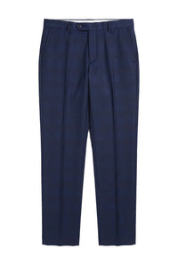 Mark - Pantaloni a quadri blu navy da uomo