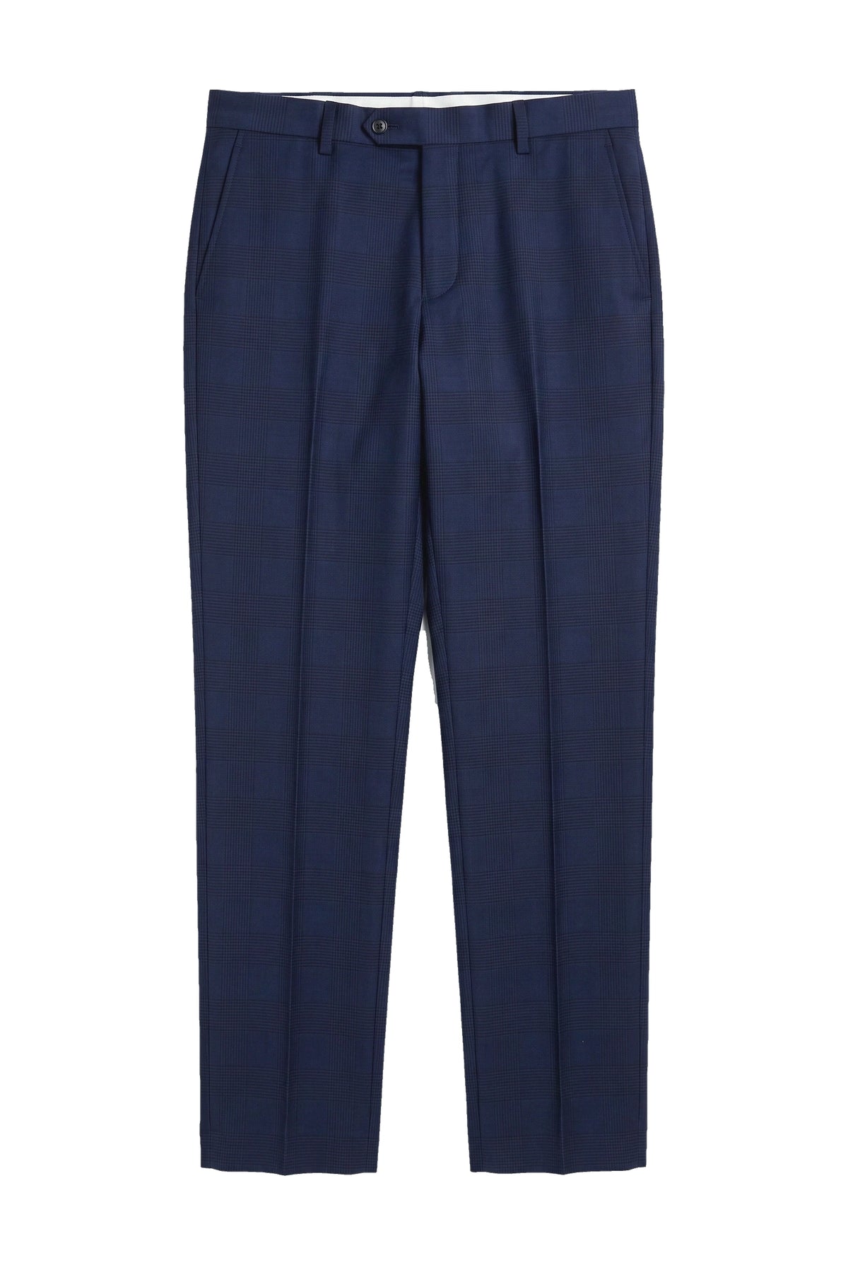 Mark - Pantaloni a quadri blu navy da uomo
