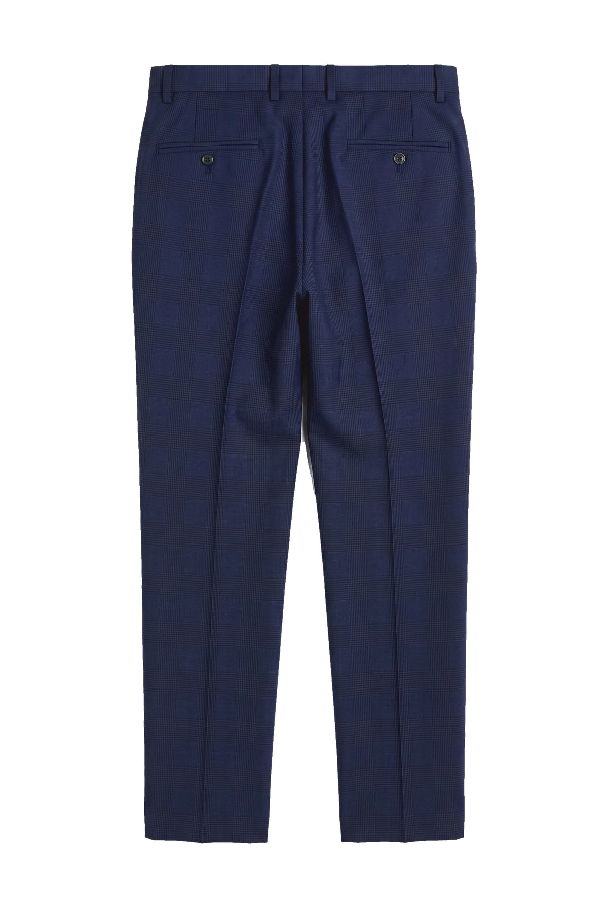 Mark - Pantaloni a quadri blu navy da uomo