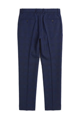 Mark - Pantaloni a quadri blu navy da uomo