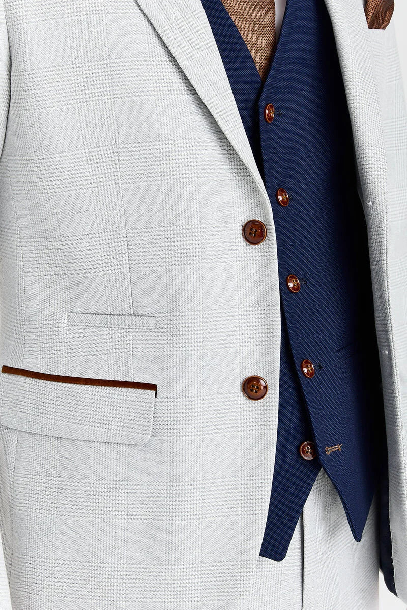 Abito Mark Stone con gilet blu navy Mayfair a contrasto