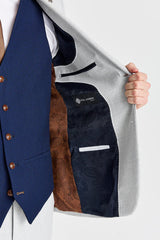 Abito Mark Stone con gilet blu navy Mayfair a contrasto