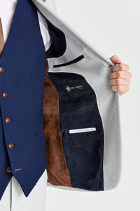 Abito Mark Stone con gilet blu navy Mayfair a contrasto