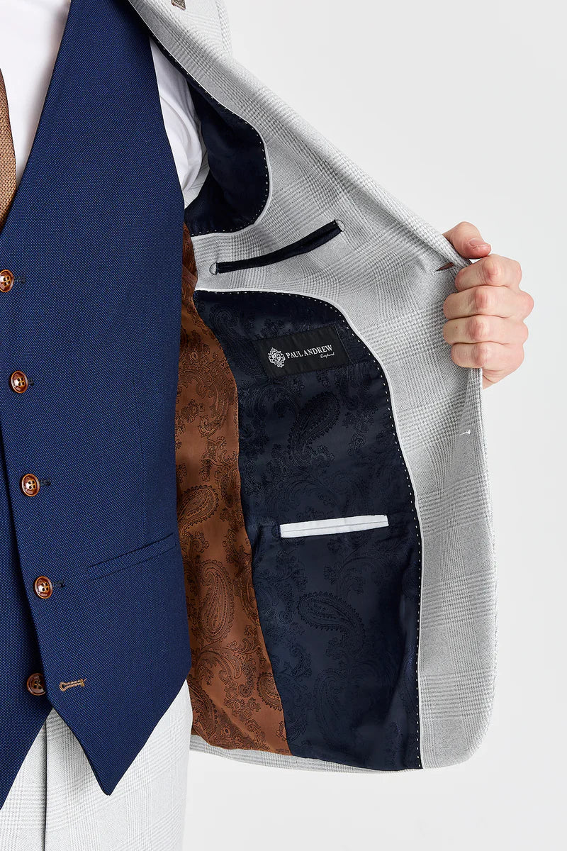 Abito Mark Stone con gilet blu navy Mayfair a contrasto