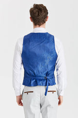 Abito Mark Stone con gilet blu navy Mayfair a contrasto