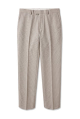 Mayfair - Pantaloni formali beige a occhio di pernice da uomo