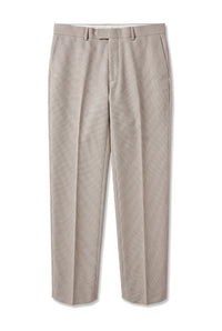Mayfair - Pantaloni formali beige a occhio di pernice da uomo