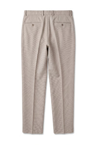 Mayfair - Pantaloni formali beige a occhio di pernice da uomo