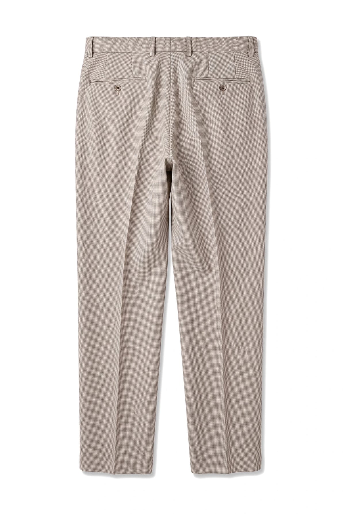 Mayfair - Pantaloni formali beige a occhio di pernice da uomo
