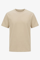 T-shirt da uomo classica beige in misto cotone