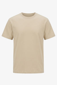 T-shirt da uomo classica beige in misto cotone