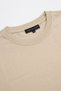 T-shirt da uomo classica beige in misto cotone