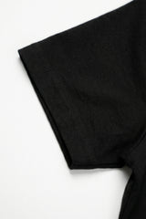 T-shirt classica da uomo nera in misto cotone