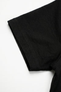 T-shirt classica da uomo nera in misto cotone
