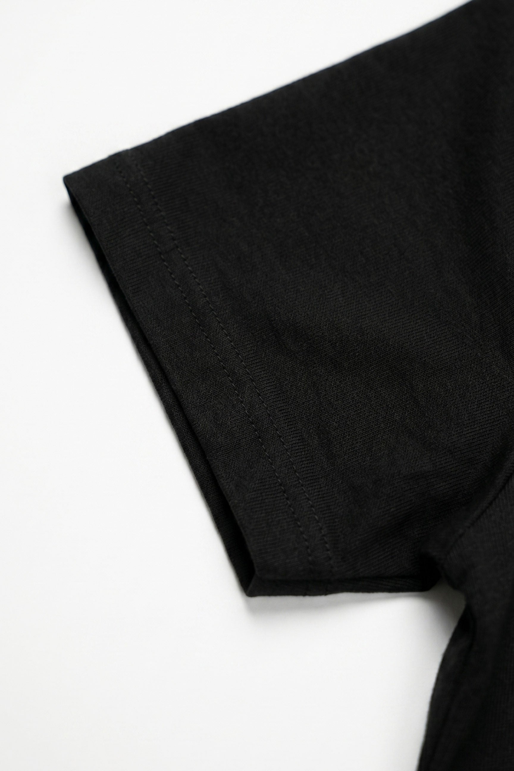 T-shirt classica da uomo nera in misto cotone