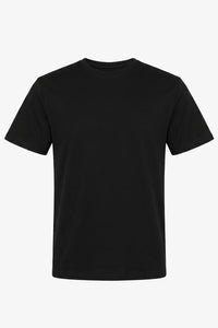 T-shirt classica da uomo nera in misto cotone