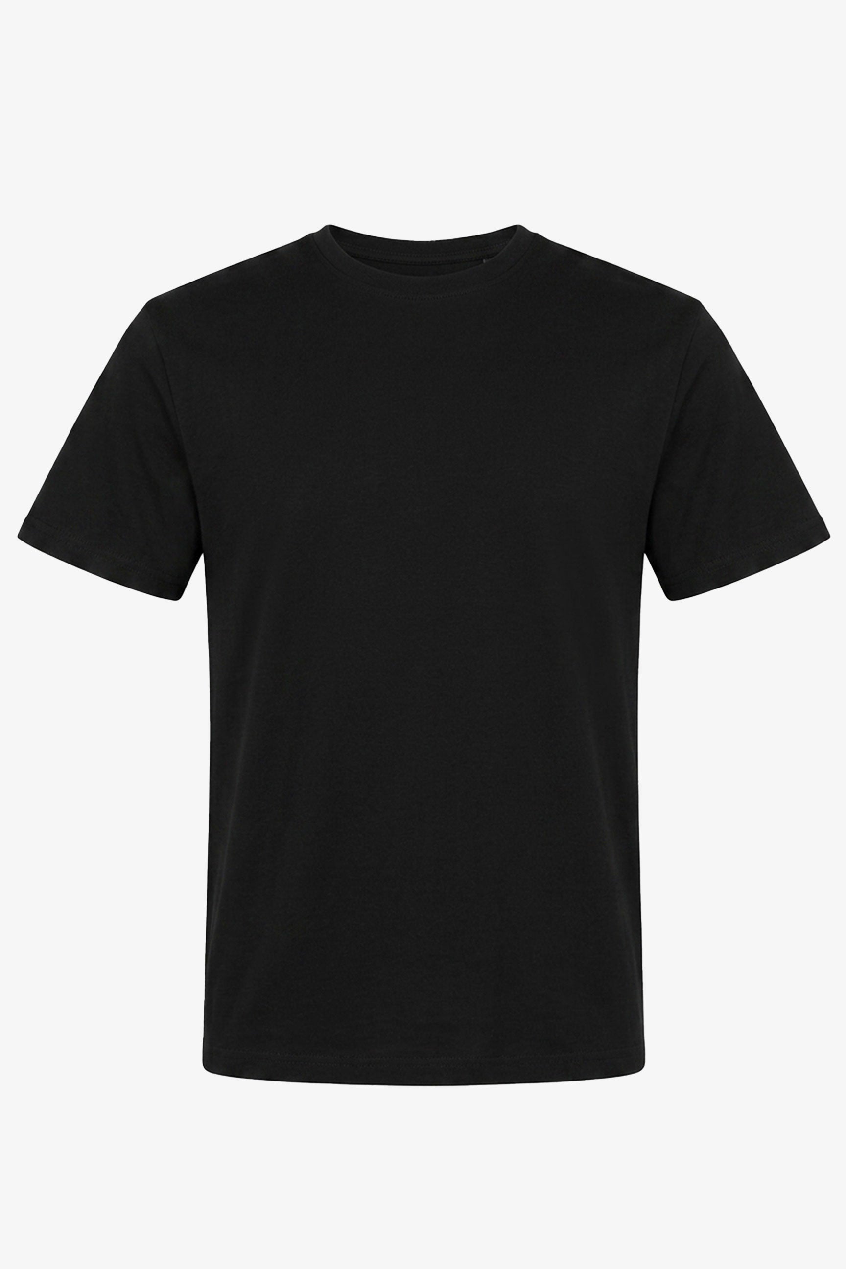T-shirt classica da uomo nera in misto cotone
