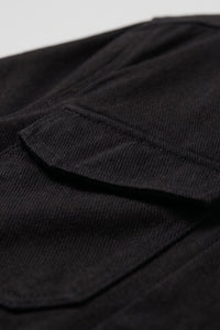 Giacca da uomo in twill di cotone nero - modello trucker