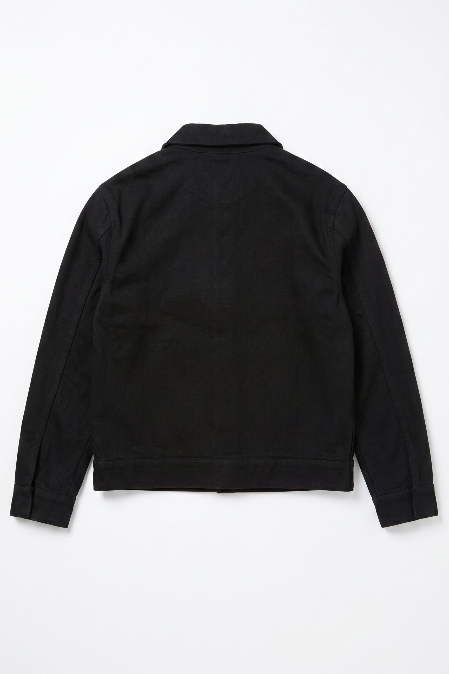 Giacca da uomo in twill di cotone nero - modello trucker