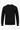 Maglione girocollo da uomo nero in maglia, pullover in acrilico