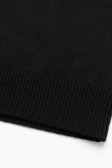 Maglione girocollo da uomo nero in maglia, pullover in acrilico