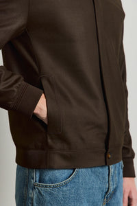 Giacca bomber da uomo marrone, minimalista ed elegante