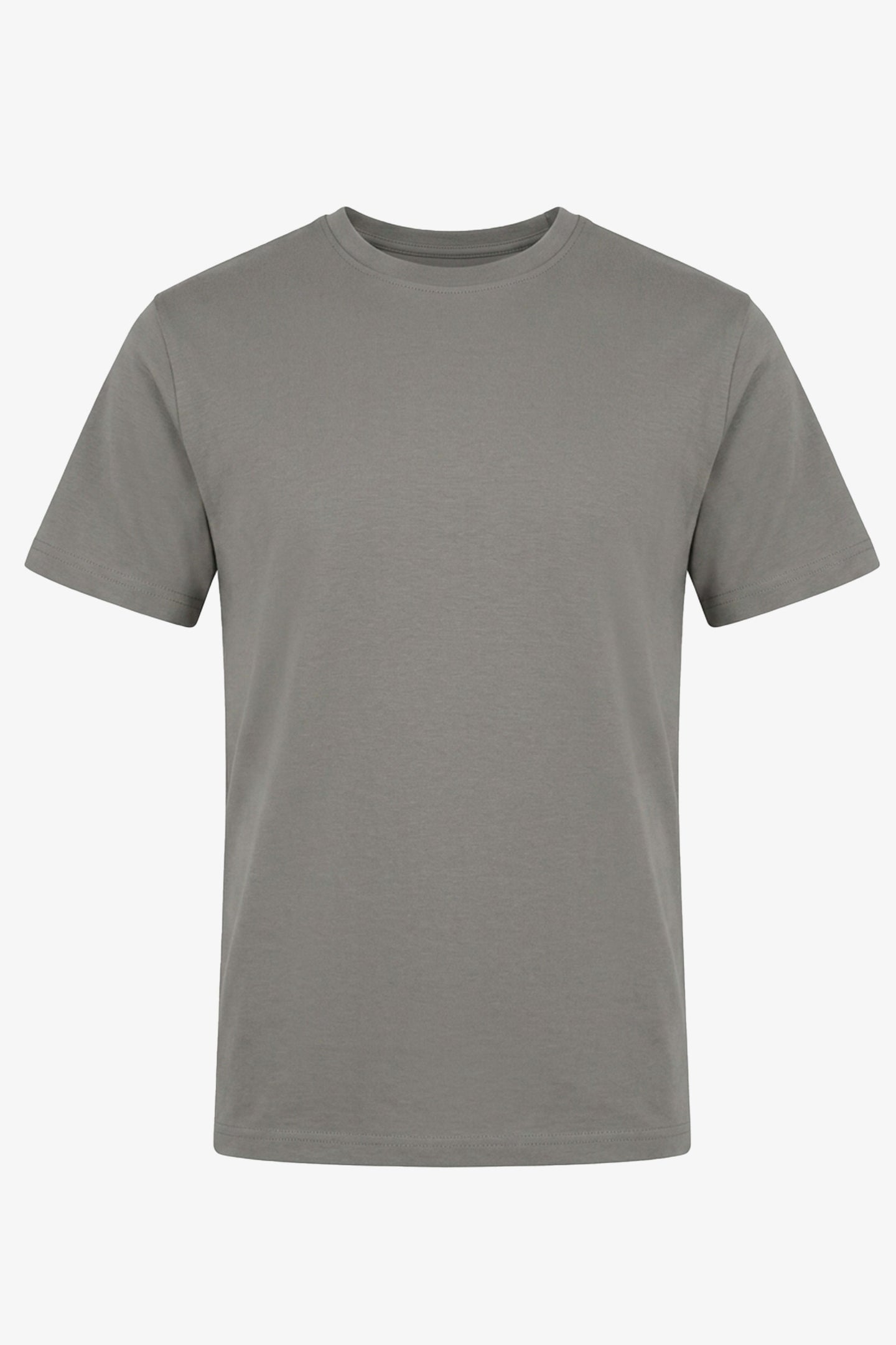 T-shirt da uomo classica in misto cotone color antracite