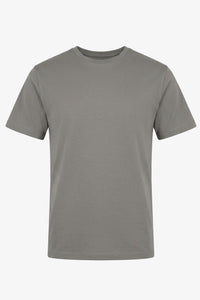 T-shirt da uomo classica in misto cotone color antracite