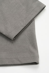 T-shirt da uomo classica in misto cotone color antracite
