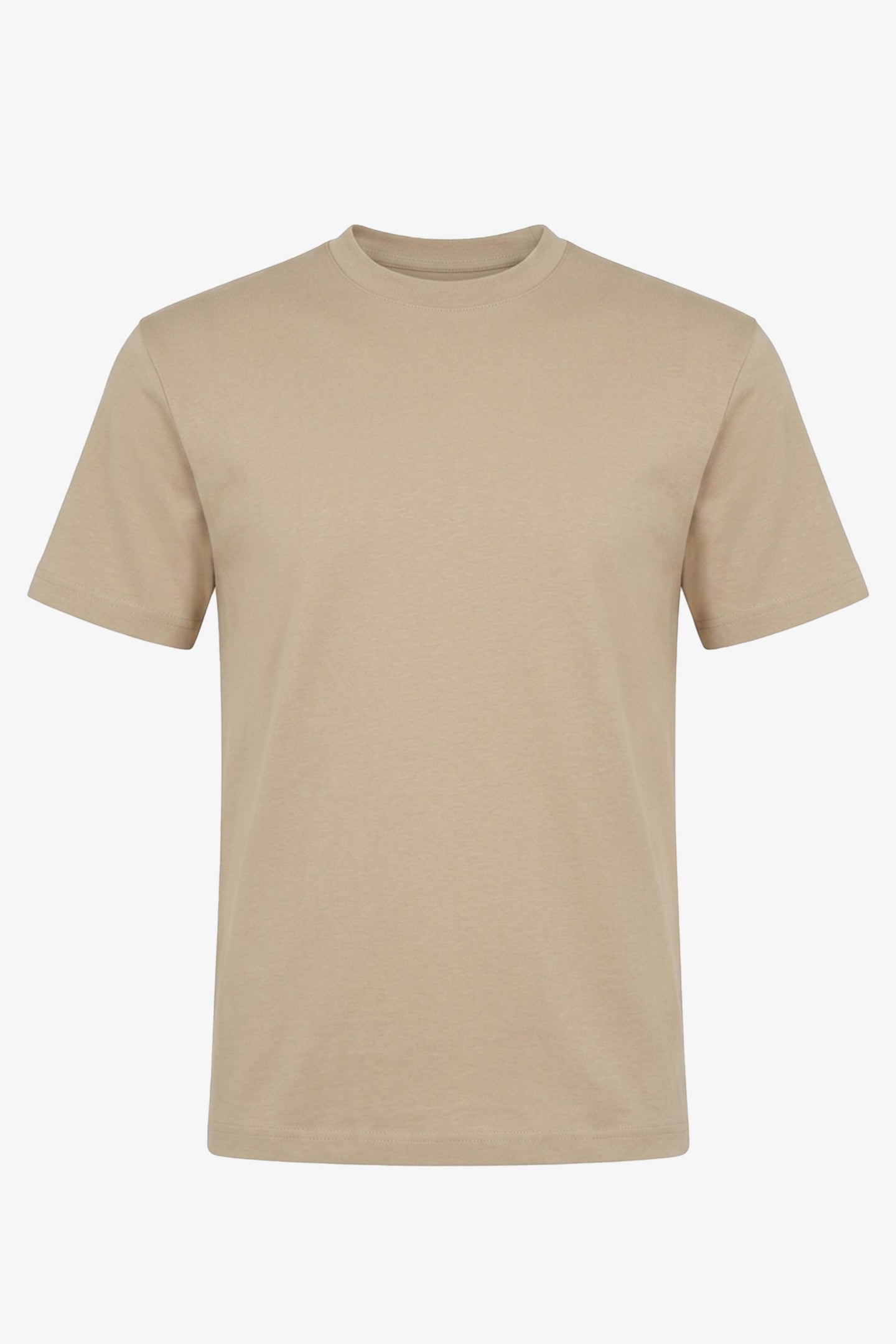 T-shirt classica da uomo in cotone marrone