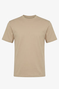 T-shirt classica da uomo in cotone marrone