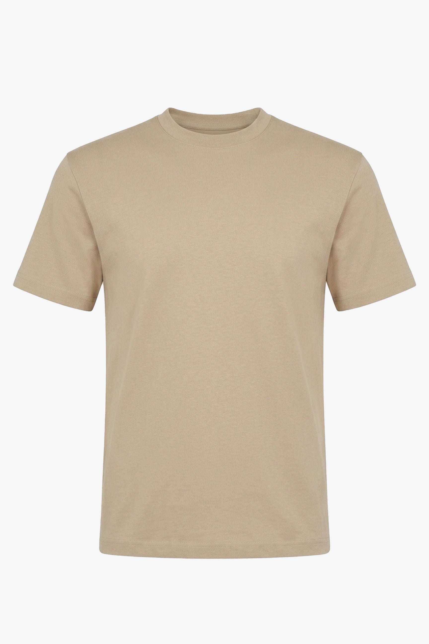 T-shirt classica da uomo in cotone marrone