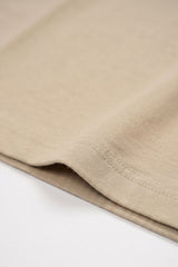 T-shirt classica da uomo in cotone marrone
