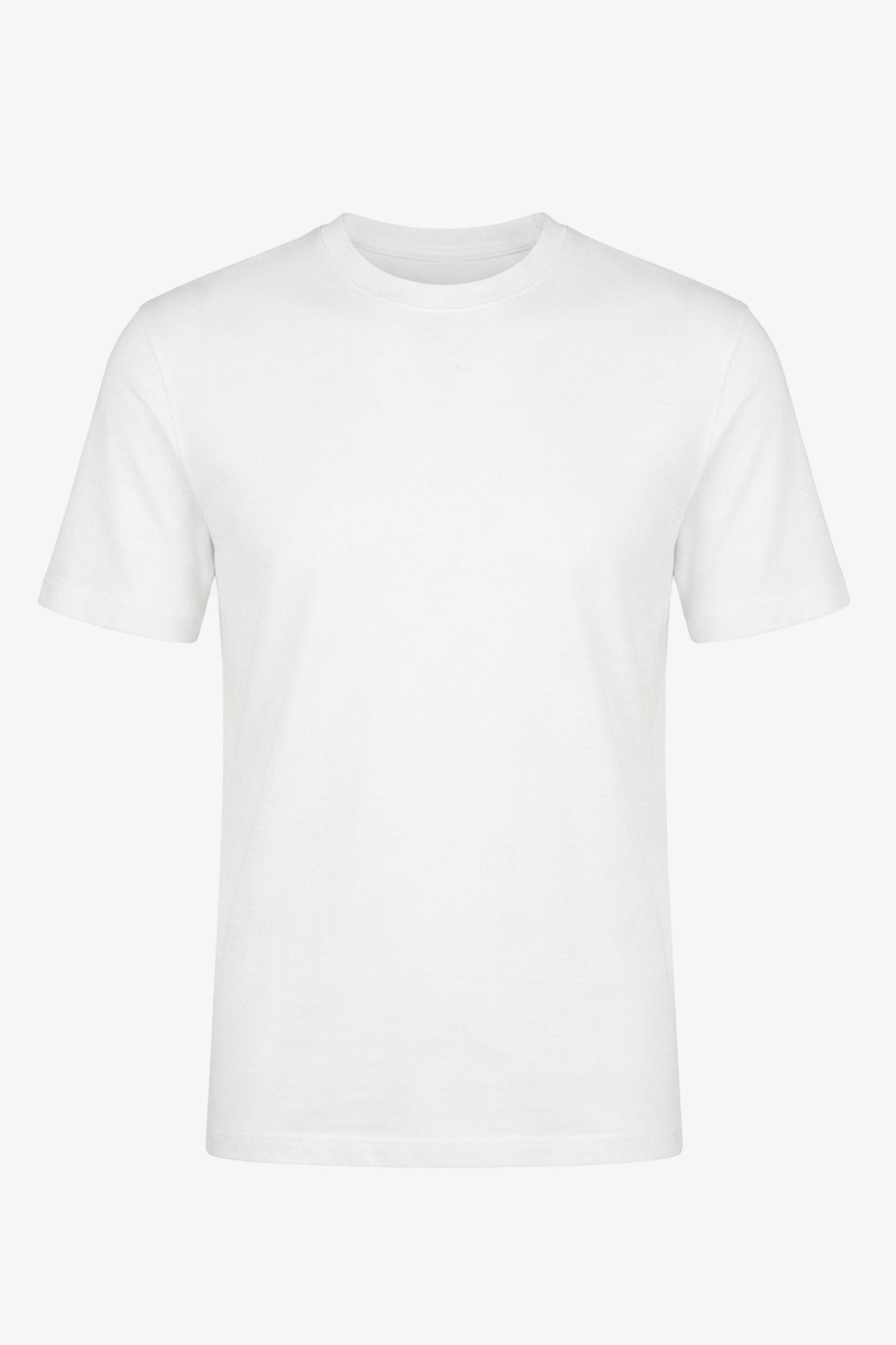 T-shirt classica da uomo in cotone color bianco sporco