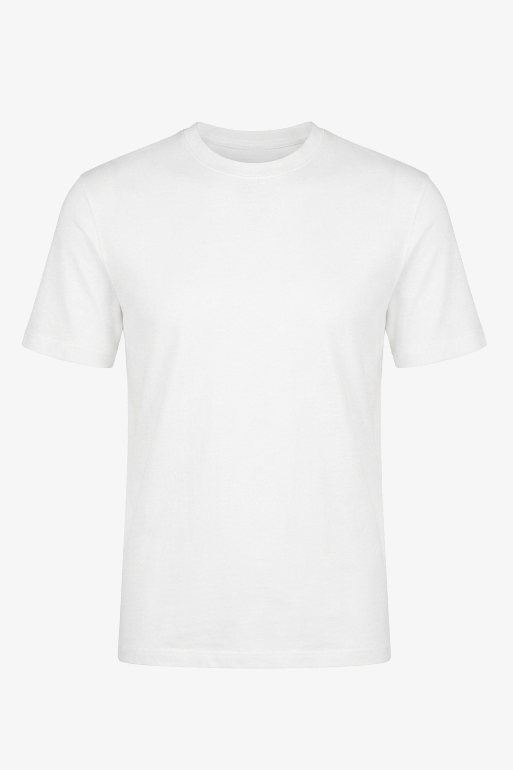 T-shirt classica da uomo in cotone color bianco sporco