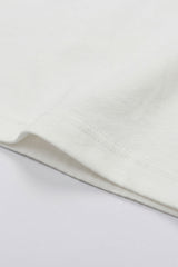 T-shirt classica da uomo in cotone color bianco sporco