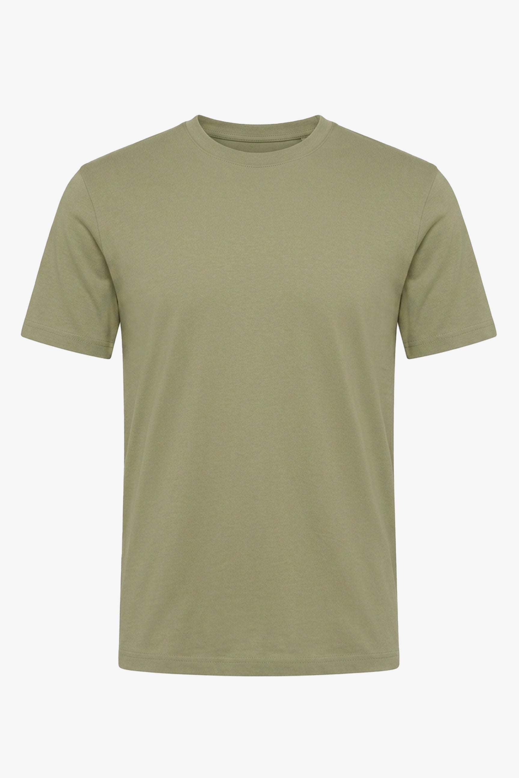 T-shirt classica da uomo in cotone verde oliva