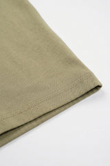 T-shirt classica da uomo in cotone verde oliva