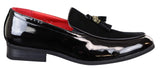 Men's Faux Patend and Suede Leather Loafers