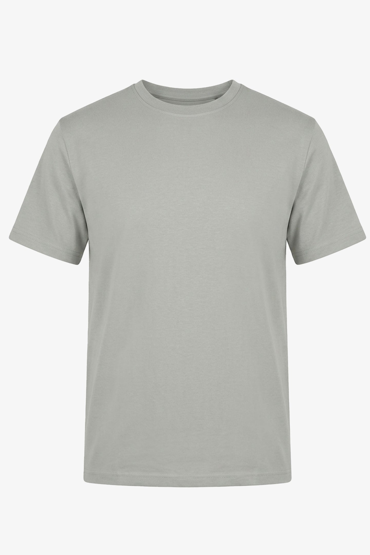 T-shirt classica da uomo grigia in misto cotone