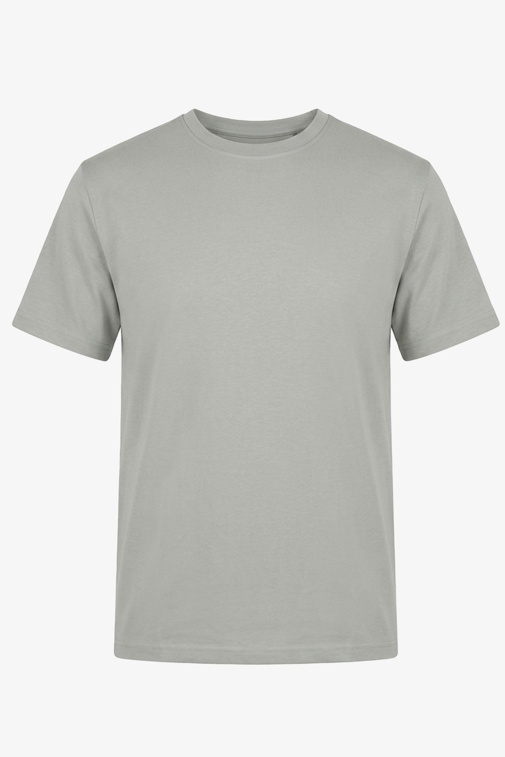 T-shirt classica da uomo grigia in misto cotone