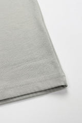 T-shirt classica da uomo grigia in misto cotone