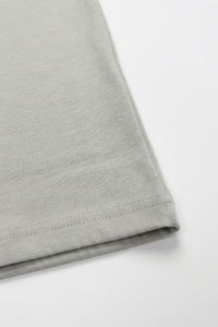 T-shirt classica da uomo grigia in misto cotone