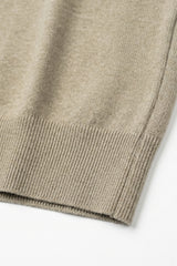 T-shirt classica da uomo color kaki a maniche corte con scollo rotondo