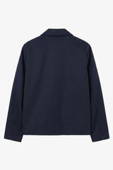 Giacca Harrington da uomo blu navy impermeabile con colletto