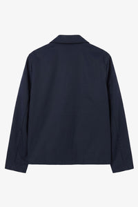 Giacca Harrington da uomo blu navy impermeabile con colletto