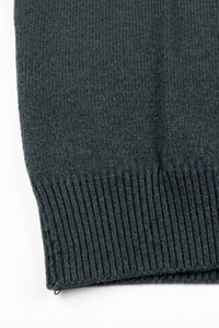 Maglione da uomo blu navy in maglia, girocollo, vestibilità regolare