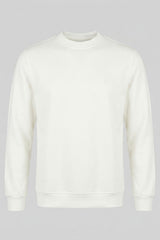 Felpa girocollo da uomo Off White in misto cotone, maniche lunghe elasticizzate.